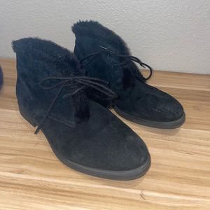 Hush Puppies Faux Fur Bailey Chukka • Black • Women’s 9 Wide